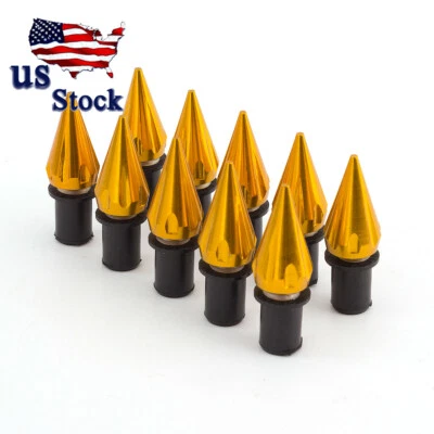 Motorcycle Gold Windscreen Windshield SPIKE Bolt Kit Wind Screen Bolts Screws - Image 1 of 4