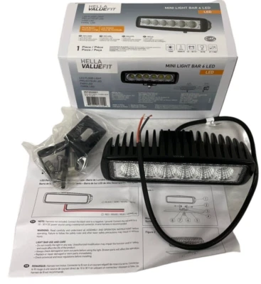 NEW Hella Mini LED Light Bar- 6 LED Flood Light 357203001 10-30V, 18W - Image 1 of 3