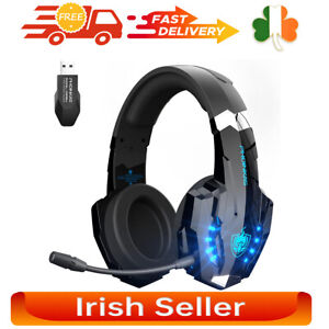 2.4GHZ Wireless Gaming Headphones Headset Noise Cancelling For PS4 PS5 Xbox One