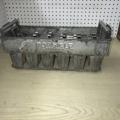 ANTIQUE SOLID COPPER AND ZINC POPSICLE MOLD ICE CREAM MAKING TOOL.    - Image 1 of 4