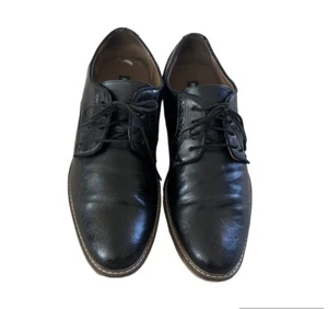 Mens Madden M-A1K Black Dress Oxford Shoes WM910771 Perforated Toe sz 13 M - Picture 1 of 6