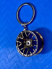 Black Color Wheel Rim Keychain Auto Car Keyring Key Chain - FAST USA shipping
