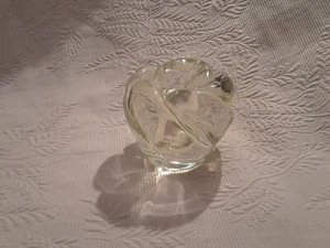 Daum Nancy Rose Free Form Candle Holder Mint! Made in France - Picture 1 of 10