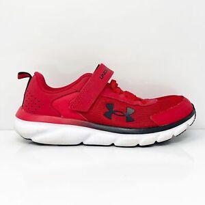 Under Armour Boys Assert 9 AC 3024635-600 Red Running Shoes Sneakers Size 2.5Y