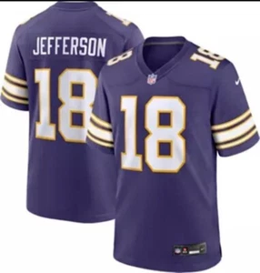 Justin Jefferson Minnesota Vikings Nike Game Player Jersey Men's 2024 NFL 18 New - Picture 1 of 6