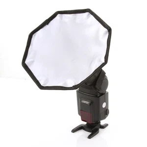 Portable 20cm/8" Octagon Photo Studio Flash Umbrella Softbox Diffuser Speedlight - Picture 1 of 9