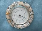 VINTAGE SEASHELL WALL CLOCK, Made By FirsTime, Quartz, Battery Operated - Tested