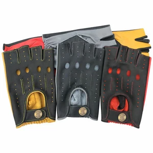 Guantes de cuero PSS para hombre rojos, gris y amarillo 316 - Imagen 1 de 19