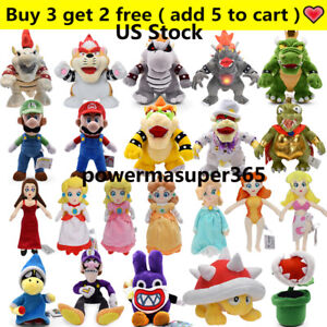 Anime Super Mario Bros Soft Plush Stuffed Doll Toys Kids Birthday Xmas Gifts US