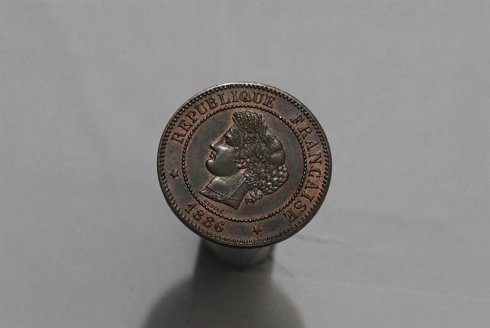 🧭 🇫🇷 FRANCE 5 CENTIMES 1886 A HIGH GRADE B55 #Z9749 - Image 1 of 2