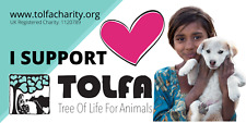TOLFA Animal Charity Car Sticker - I SUPPORT TOLFA - Girl & Dog