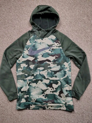 NIKE Therma Camo Hoodie Men's Small Green Brown Camo Training Pullover - Image 1 of 4
