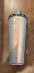 Starbucks Matte Iridescent Mermaid Tail Cold Cup Venti Tumbler 24oz - New - Picture 1 of 3
