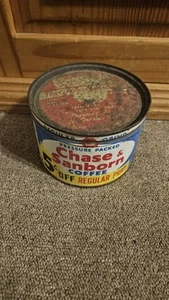 Vintage Chase And Sanborne Coffee Can EMPTY - Picture 1 of 5