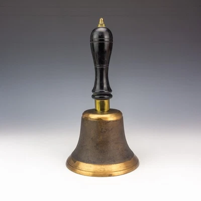 Antique Bronze Hand Bell - With Ebonised Wooden Handle - Image 1 of 4