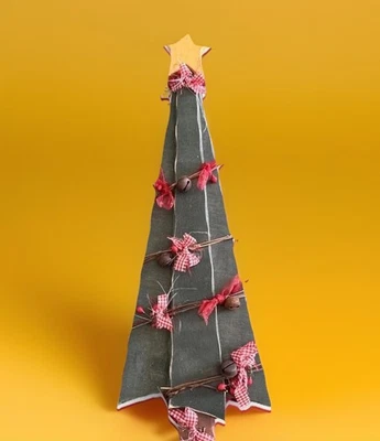 "De colección 24"" de Alto Arte Popular Árbol de Navidad Madera Pared Colgante Cuadro Decoración Casa de Campo Rústica" Foto 1 de 4