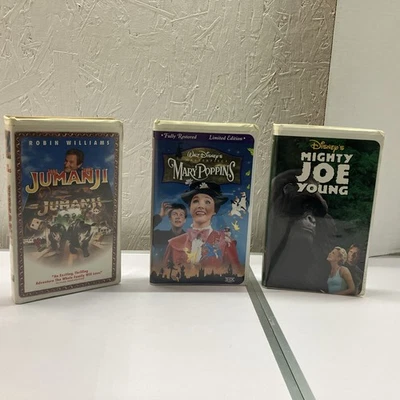 Children Family VHS Movies lot 3 Jumanji Mighty Joe Young Mary Poppins Ltd ed - Image 1 of 4
