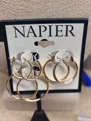 Золотистые обручи Napier 3 пары - Изображение 1 из 3