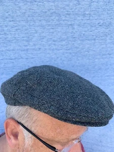 Vintage Wool Tweed LONDON FOG Cabby Cabbie Newsboy UNIQUE DESIGN Men Hat ❤️tb9j2 - Picture 1 of 7