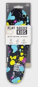 FLAT SOCKS KIDS Splatter Paint Won’t Show Slip Or Slide No Stink Or Hassle - Picture 1 of 4