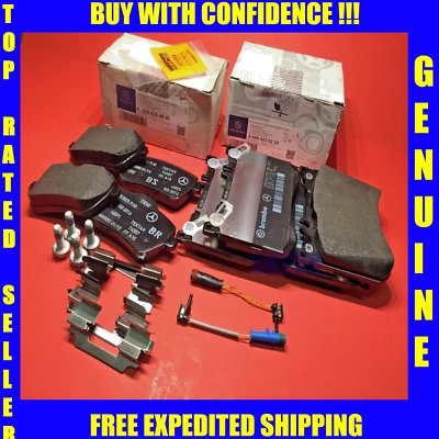 Front & Rear Brake Pad Sets w/Sensors For 14-17 Mercedes S450 S550 S550e S560 OE - Image 1 of 4