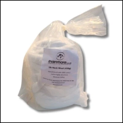EVANMORE 1lb (450g) 100% Cotton Neck Wool for Hairdressers Hairdressing Salon Spa New