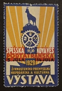 Travelstamps:1929 Slovakia Business Economic Cultural Exhibition Poster Stamp MH - Picture 1 of 5