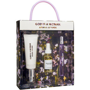 ARIANA GRANDE GOD IS A WOMAN EDP Spray,Hand & Body Cream,Body Oil~ 3 Pce Set NIB