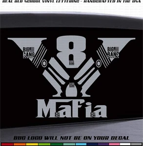 V8 MAFIA Big Block Vinyl Decal Sticker Elephant Boss Screamer Growler DieCut USA - Picture 1 of 6