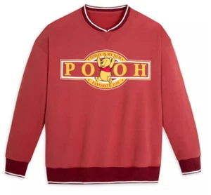 Disney Parks 2025 WINNIE THE POOH Red Embroidered Pullover Sweatshirt NWT Large - Picture 1 of 2