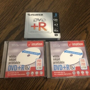 Dvd + R Imation And Fujifilm Blank Discs Sealed in Cases 4.7GB New Lot - Picture 1 of 6