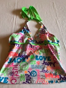 Justice Girls 12 Tankini Swim Bikini Top - 12.5" underarm to underarm - Picture 1 of 3