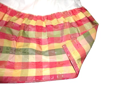 FALDA CAMA KING ROSA ÁRBOL VERANO CUADROS ORO VERDE ROSA (1) 18" CAÍDA SPLITPLIT Foto 1 de 4