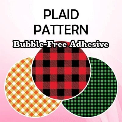 Bubble-Free Adhesive Vinyl Plaid Patterns 12" Roll - image 1 of 4