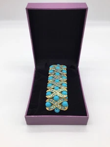 SUZANNE SOMERS STRETCH BRACELET TURQUOISE NEW IN BOX - Picture 1 of 4