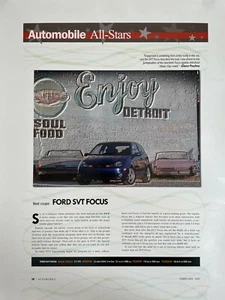 2002 FORD SVT FOCUS Promotional Poster High Performance Automobile Magazine ZX3 - Picture 1 of 4