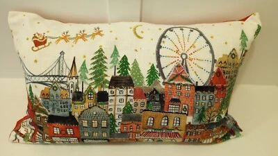 Funda de almohada lumbar Pottery Barn Christmas In The City (sin inserto) Foto 1 de 4