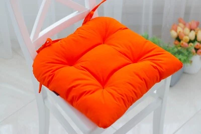 U-Shaped Chair Cushion with Ties — Bright Orange - Image 1 of 4
