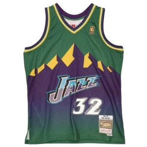 Karl Malone 3XL Utah Jazz Mitchell & Ness 1996-97 Swingman Jersey - Green - Picture 1 of 4