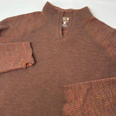 Mountain Hardwear Mezcla de Lana Mujer Talla Mediana Manga Larga Cuello en V Marrón Rojo Foto 1 de 4