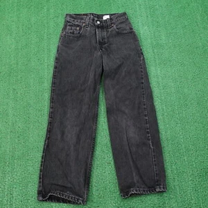 VINTAGE LEVI'S 550 RELAXED FIT BLACK DENIM JEANS BOYS YOUTH 9 24.5X23.5 - Picture 1 of 9