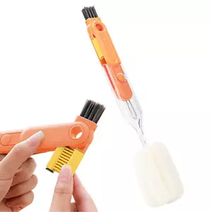 Kitchen Handle Soft Sponge Brush Bottle Cup Glass Washing Cleaning Cleaner Tool - Picture 1 of 15