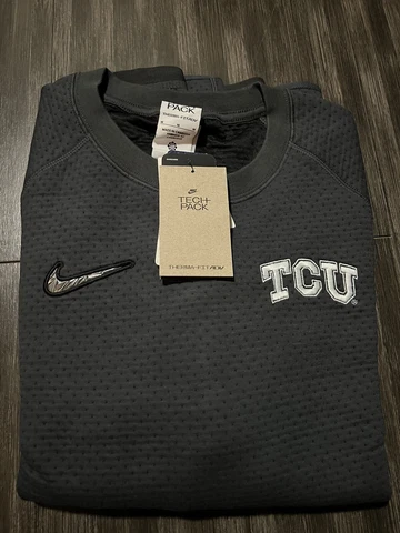 Nike Tech-Pack CFP 2023 Media Day TCU Horned Frogs Sweatshirt Size Medium Therma Cover