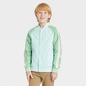 Boys' Aviation Bomber Jacket - Cat & Jack™ Light Blue XL (14) HUSKY - Picture 1 of 1