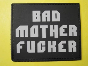 PARCHE MORAL "MALA MADRE FU**ER" PVC TÁCTICO CON GANCHO TRASERO! NEGRO - GRIS, MALO! - Imagen 1 de 13