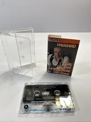 Merle Haggard I Think I'll Just Stay Here And Drink Cassette Tape - Image 1 of 4