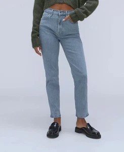 Neu mit Etikett Everlane The Original freche Jeans gerades Bein mittlere Waschung Größe 32 Aa21 - Bild 1 von 7