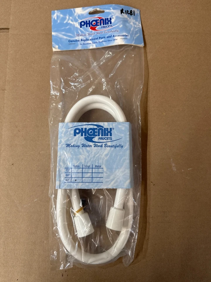 Manguera de ducha de nailon Phoenix 9-342N-40 de repuesto de 40" - blanca Foto 1 de 1