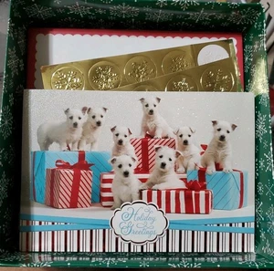 Hallmark Westie Puppy Christmas Cards 18 West Highland White Terrier 5.5 x 8"  - Picture 1 of 1