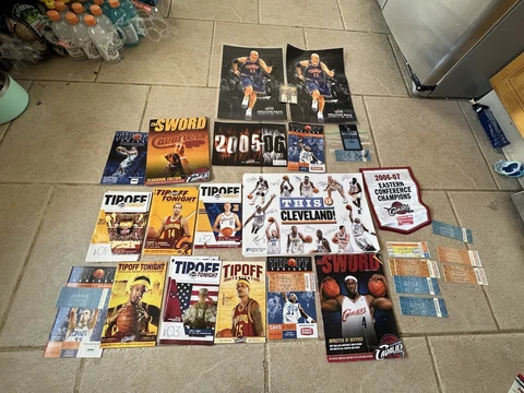vintage 2000s Cleveland Cavaliers memorabilia lot tickets programs autos Cover